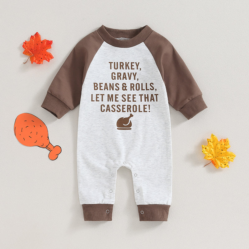 Thanksgiving ! Boy's Turkey Rompers