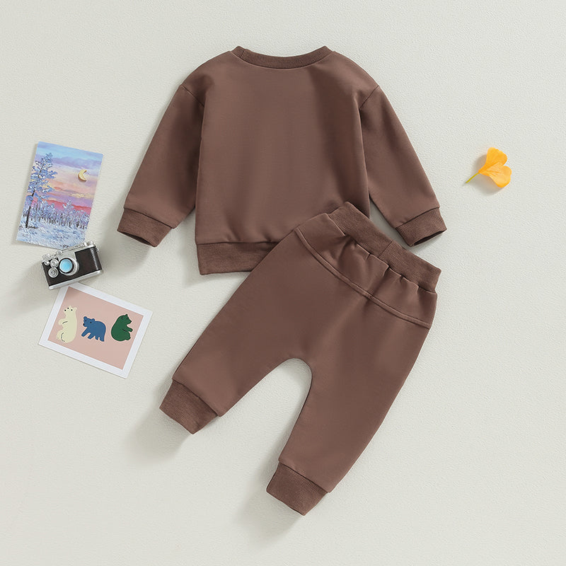 Boy's & Girl's 2-Piece Teddybear Sweatshirt & Pants Sets