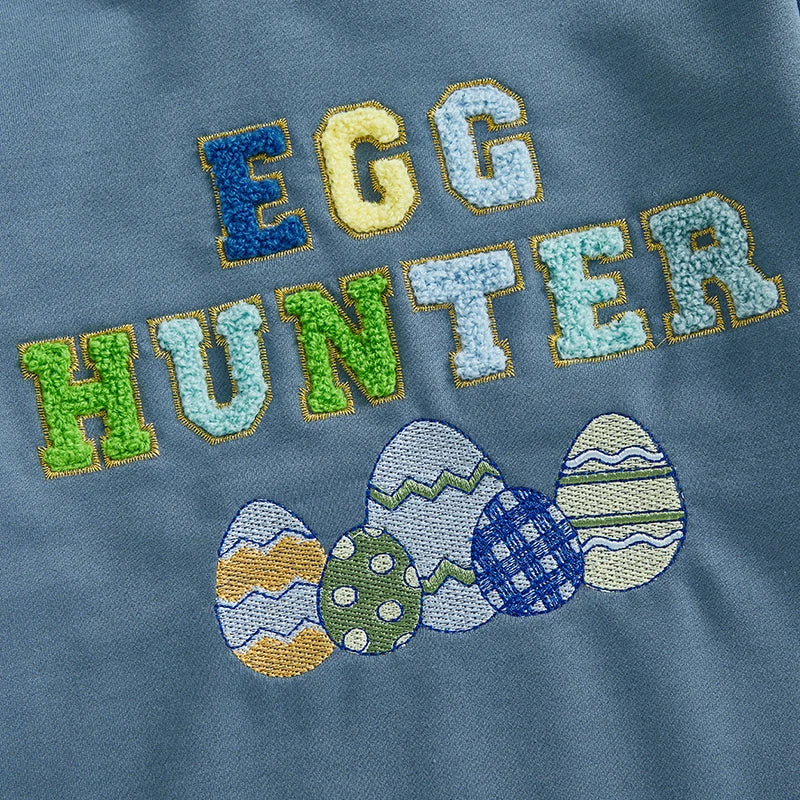 Girl's & Boy's Embroidered Easter Egg Sweatshirts