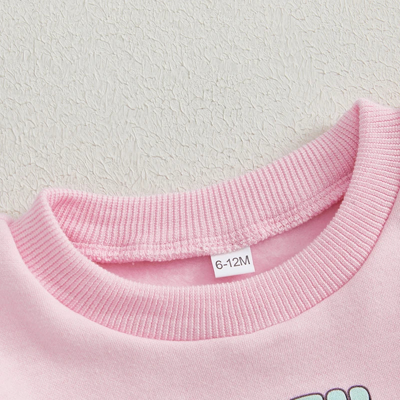 Girl's 2-Piece Christmas Santa "Stay Merry & Bright" Sweatshirt & Skirt Sets