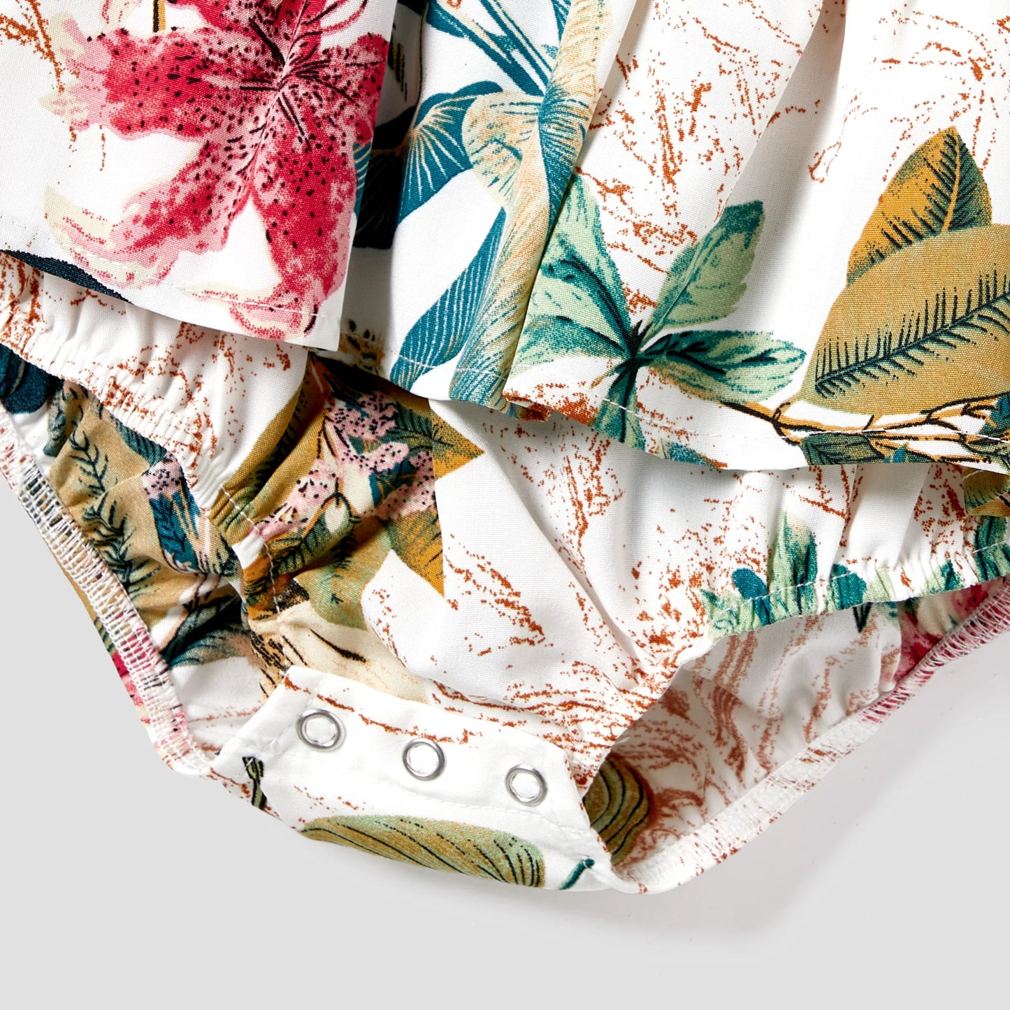 Family Matching! Beach Shirt & Floral Button-Front Strap Dresses
