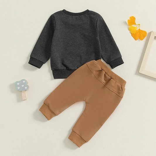 Boy's 2-Piece "Chicken Nugs & Mama Hugs" Sweatshirts & Pants Sets