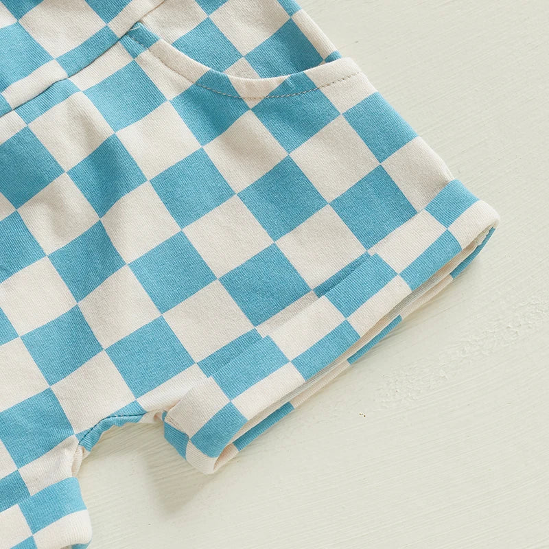 Boy's Easter Bunny T-shirts & Plaid Shorts Sets