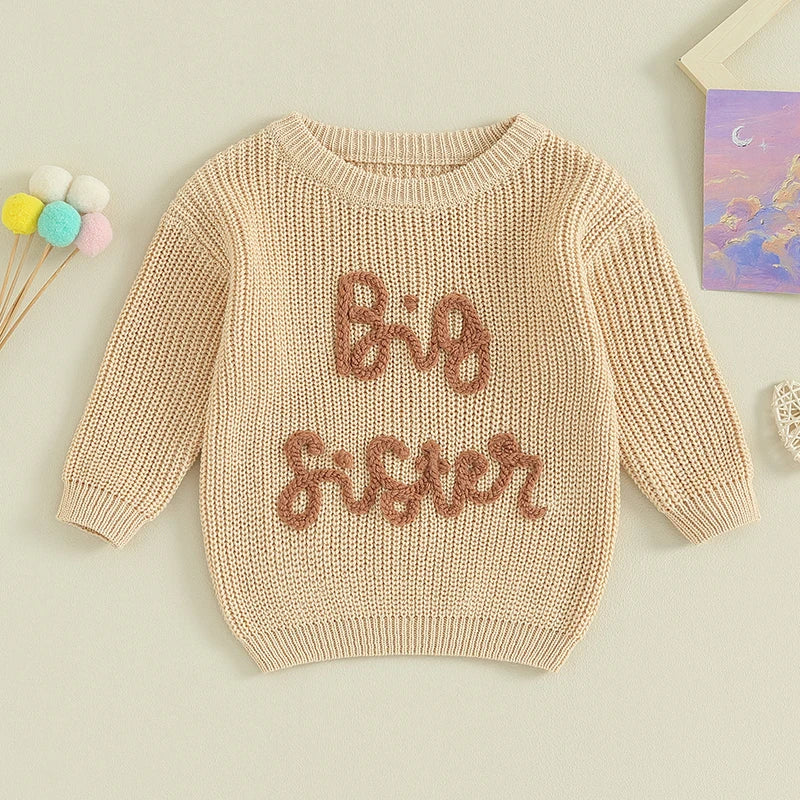 Girl's "Big Sister" Family Matching Sibling Sweaters