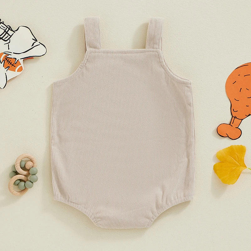 Thanksgiving ! Boy's & Girl's Embroidered Football & Turkeys Bib Overall Onesies