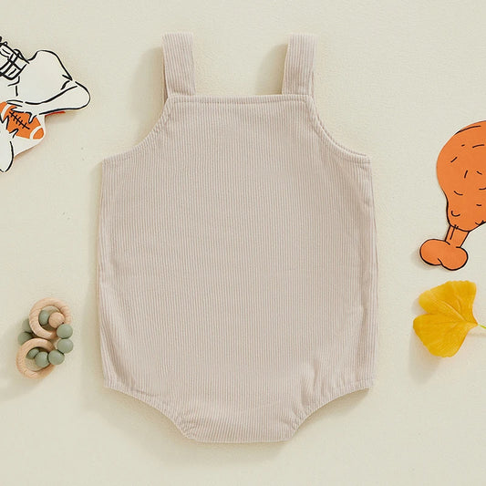 Thanksgiving ! Boy's & Girl's Embroidered Football & Turkeys Bib Overall Onesies