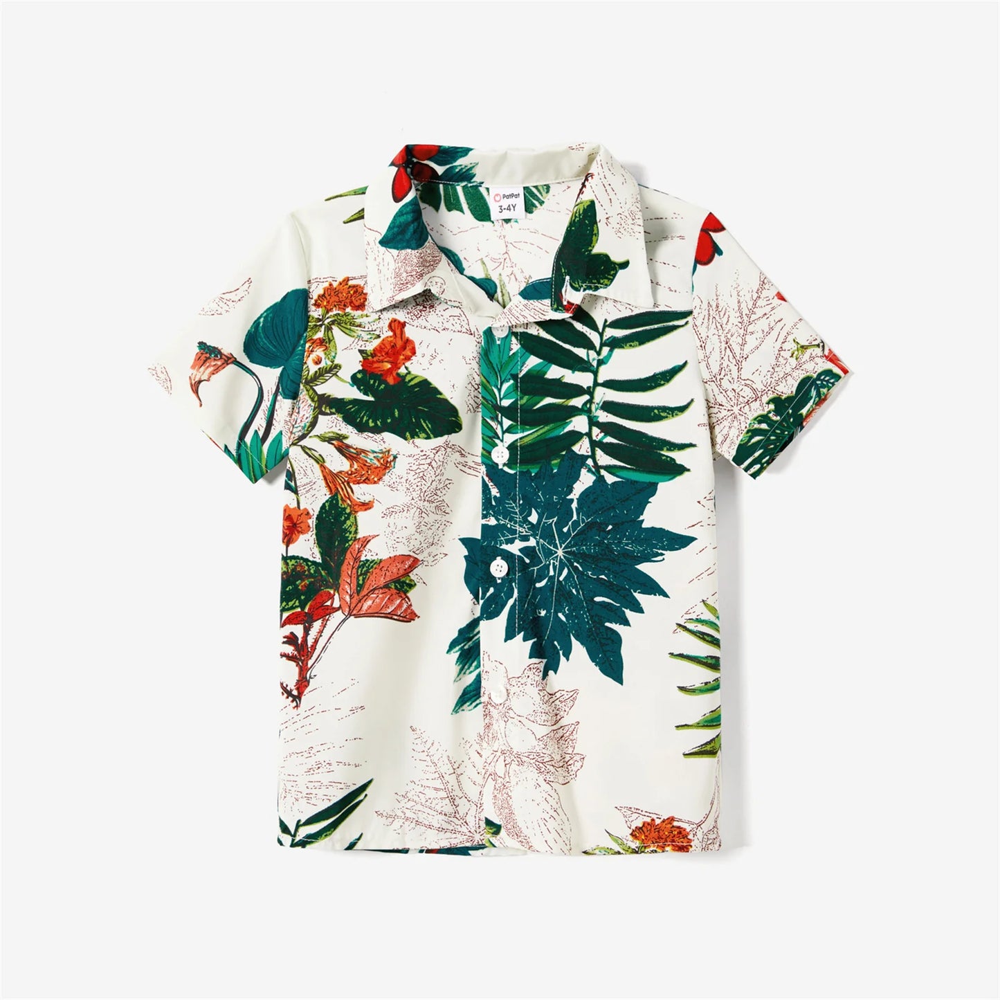 Family Matching! Sleeveless Tropical Dresses & Hawaiian Style Button Up Shirts