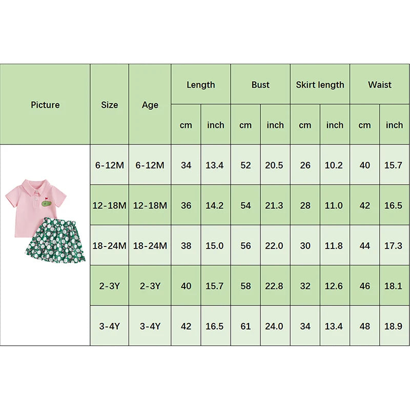Girl's 2-Piece Golf Polos & Skirt Sets