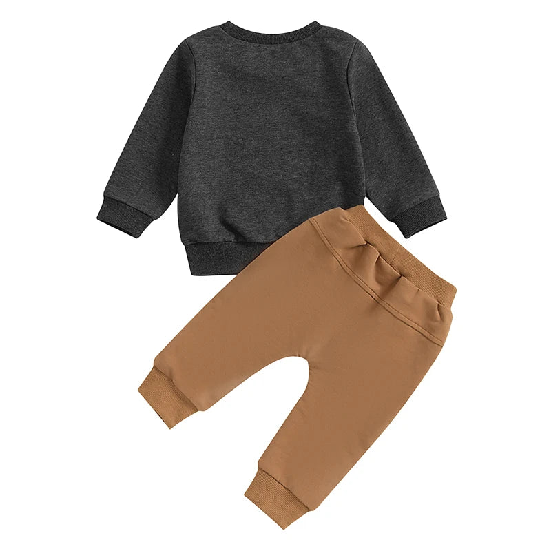 Boy's 2-Piece "Chicken Nugs & Mama Hugs" Sweatshirts & Pants Sets