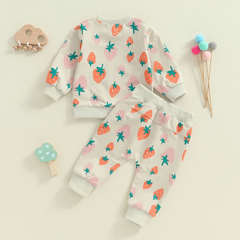 Girl’s Strawberry Shirt & Pants Sets
