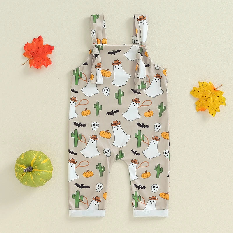 Halloween ! Girl's & Boy's Ghost Pumpkin Bib Jumpsuits