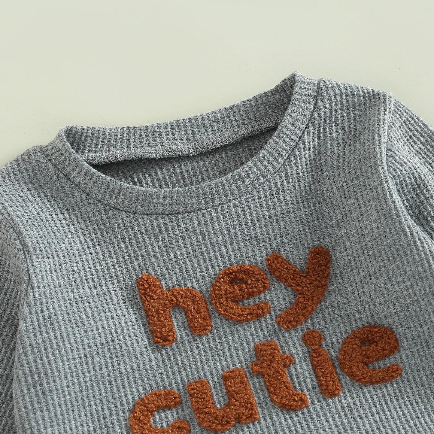 Boy's & Girl's 2-Piece "Hey Cutie" Sweatshirts & Pants Sets