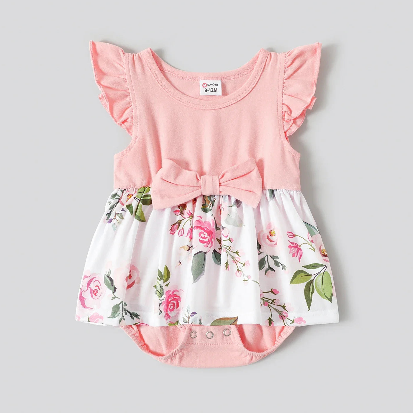 Family Matching! Pink Sleeveless Floral Midi Dresses, Rompers & Color Block Polo Shirts