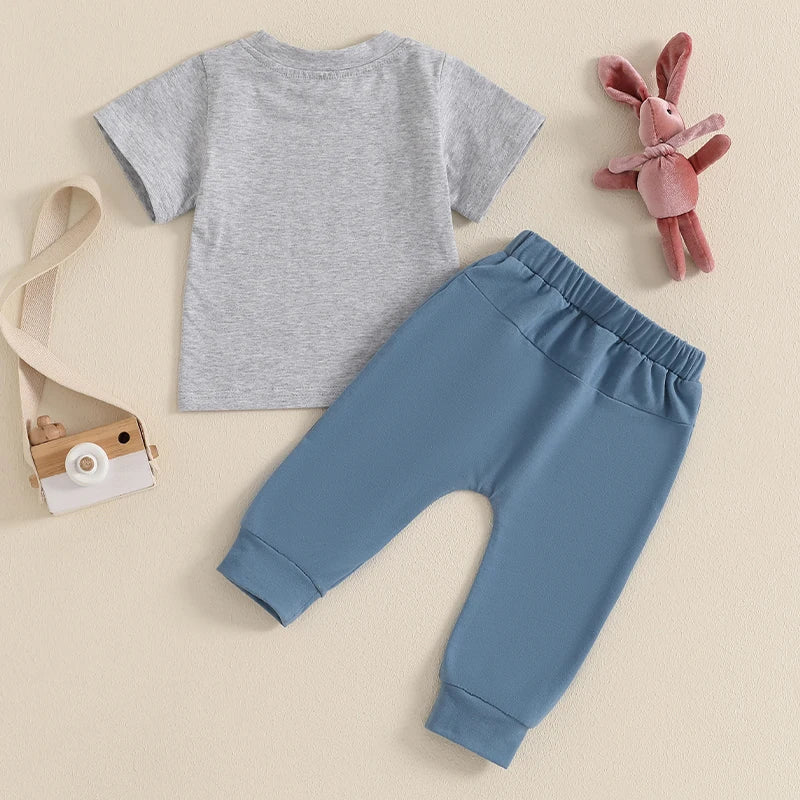 Boy's Easter Bunny T-Shirt & Pants Sets