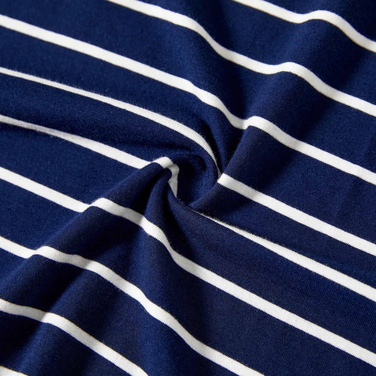 Family Matching! Stripe T-shirt & Stripe Crisscross Bodycon Knitted Off-Shoulder Dresses