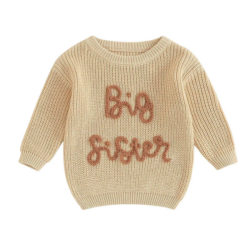 Girl's "Big Sister" Family Matching Sibling Sweaters