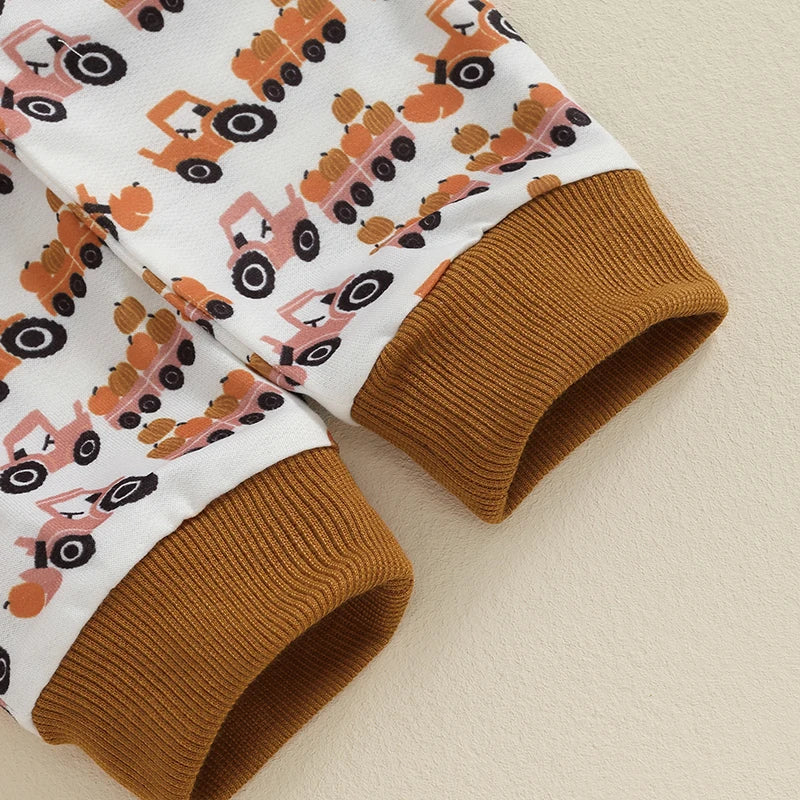 Girl's & Boy's 2-Piece Pumpkin Trailer Sweatshirt & Sweatpants Sets