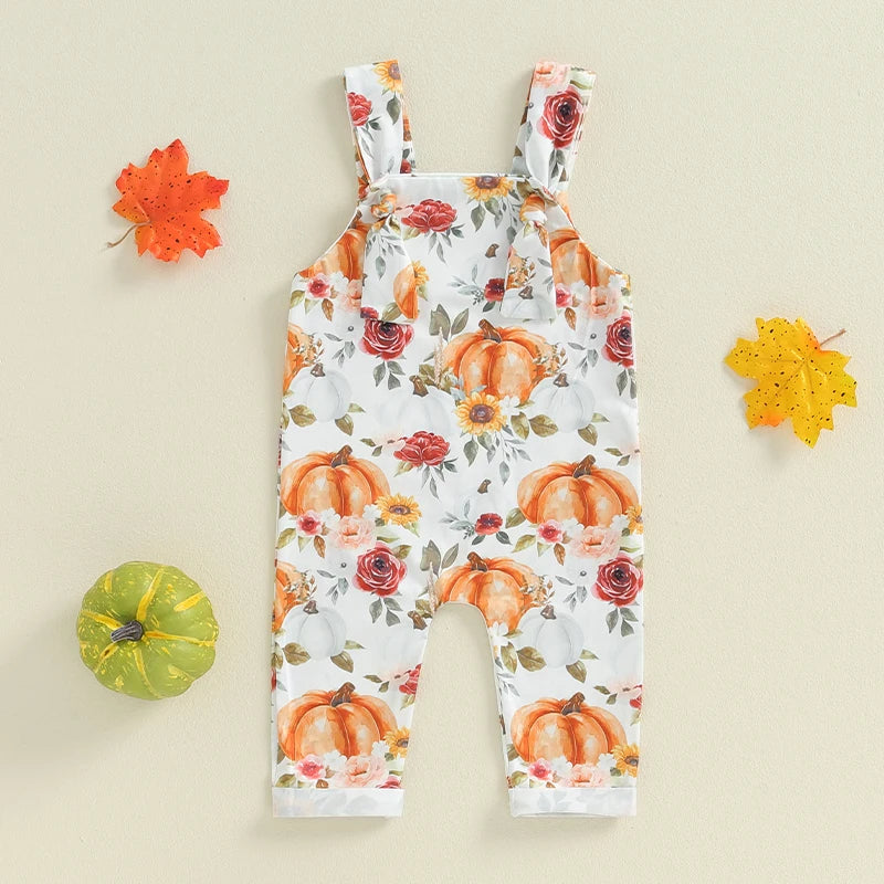 Halloween ! Girl's & Boy's Ghost Pumpkin Bib Jumpsuits