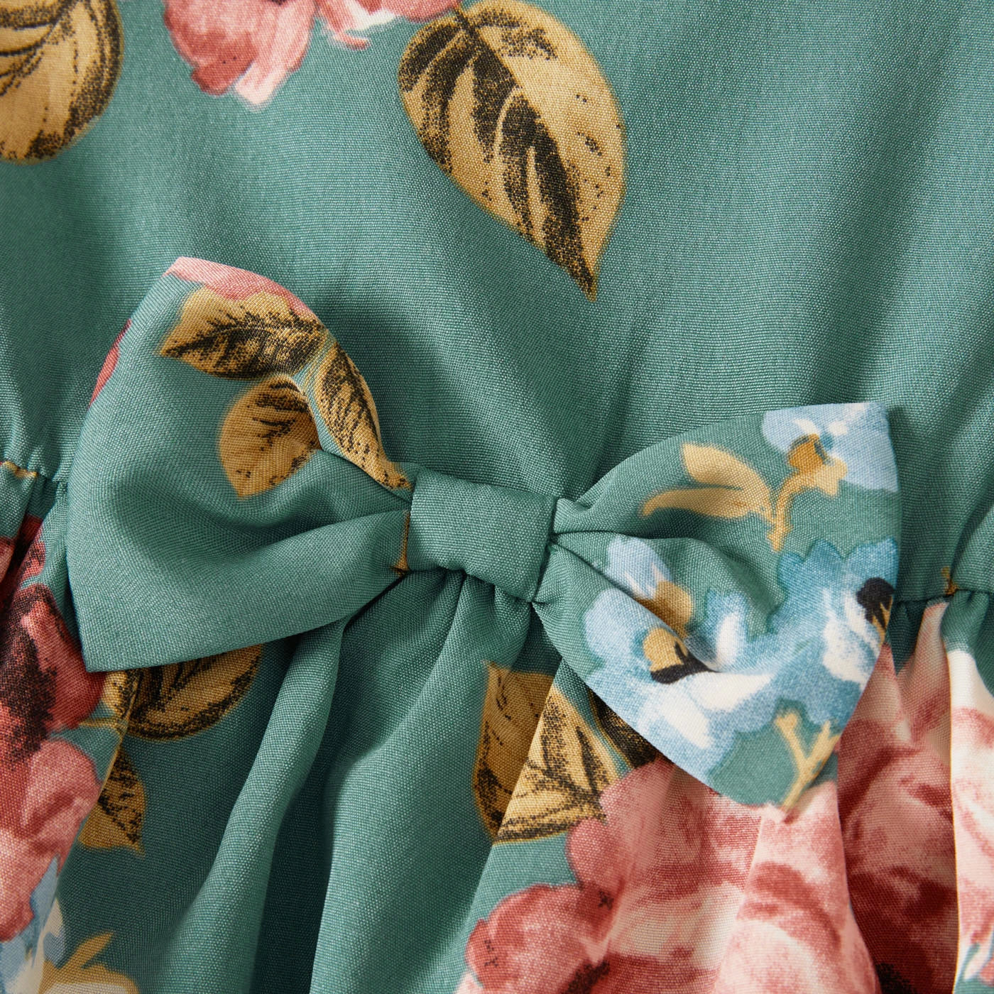 Mommy & Me! Matching Floral Print Ruffle Half-sleeve Dresses