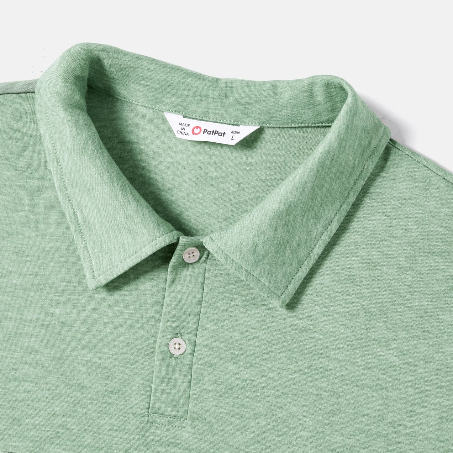 Family Matching! Button Half Placket Ruched Tank Dresses & Color Block Polo Neck T-Shirts
