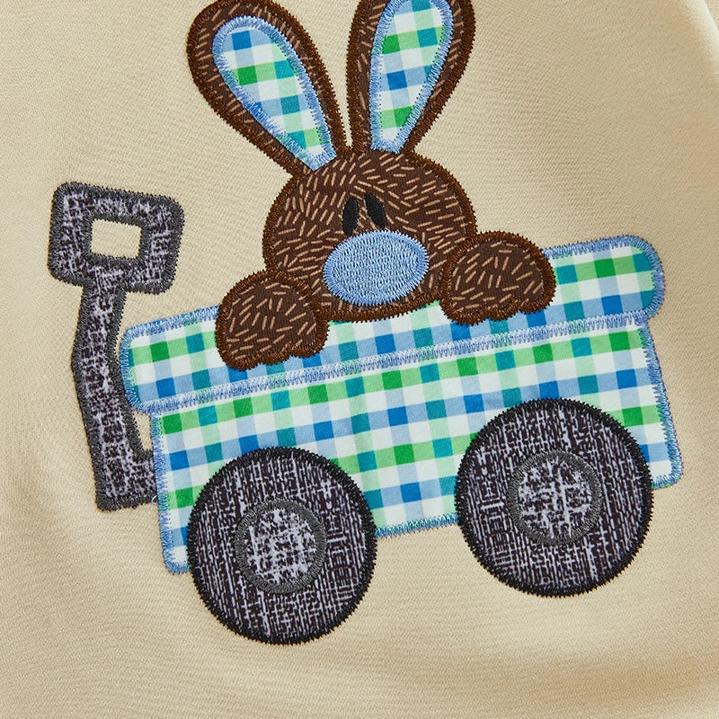 Boy's My First Easter Bunny Hoodie Rompers