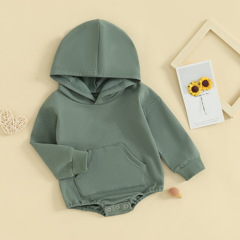 Boy's & Girl's Long Sleeve Hooded Sweatshirt Rompers
