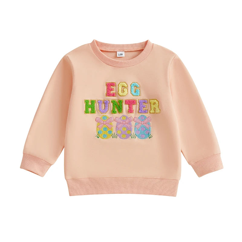 Girl's & Boy's Embroidered Easter Egg Sweatshirts