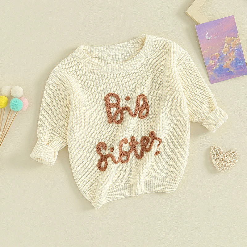 Girl's "Big Sister" Family Matching Sibling Sweaters