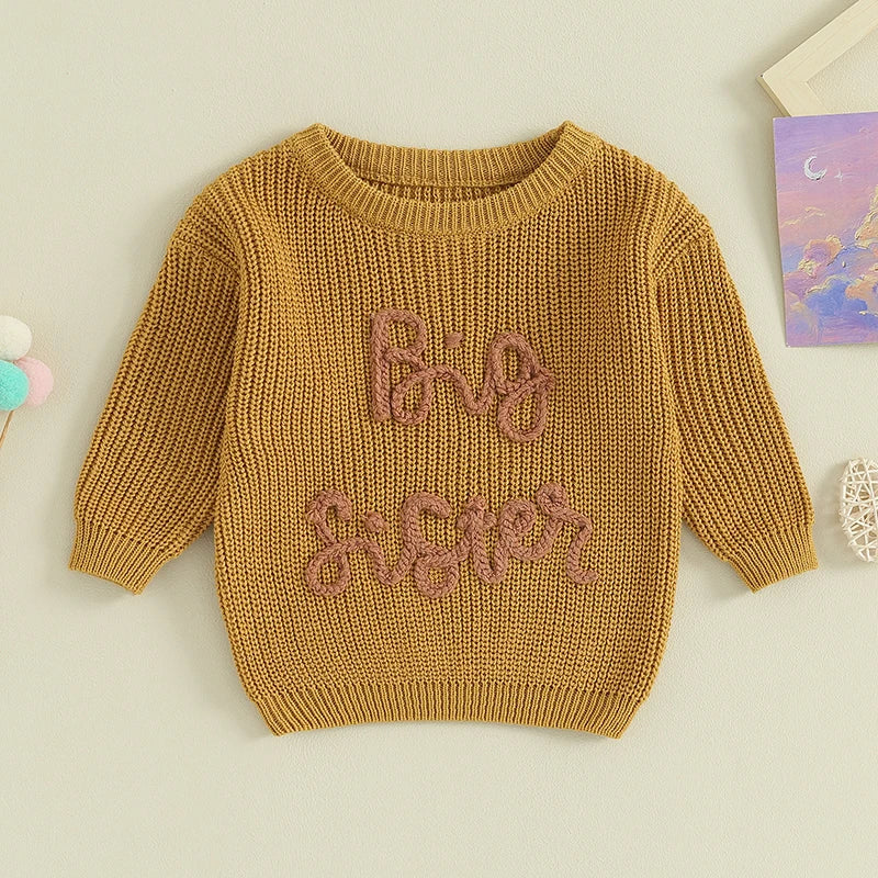 Girl's "Big Sister" Family Matching Sibling Sweaters