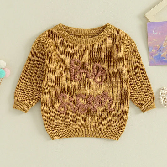 Girl's "Big Sister" Family Matching Sibling Sweaters