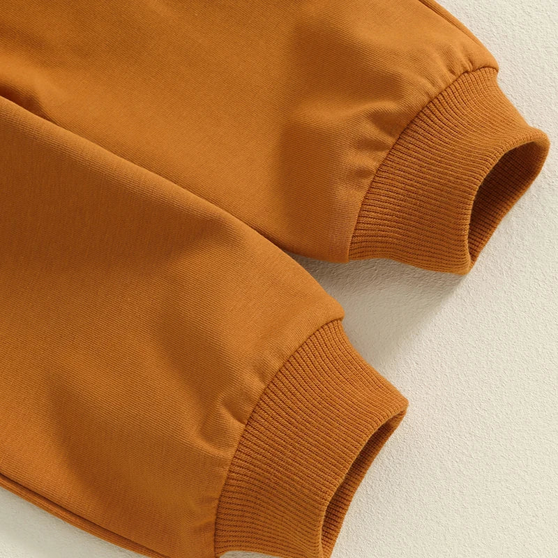 Boy's 2-Piece "I Dig Fall" Pumpkin Excavator Sweatshirt & Sweatpants Sets