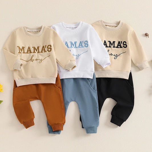 "Mama's Boy" Sweatshirts & Pants Sets