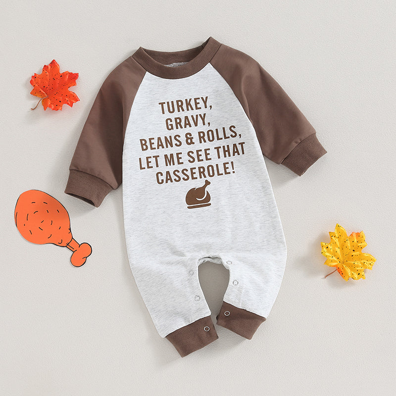 Thanksgiving ! Boy's Turkey Rompers