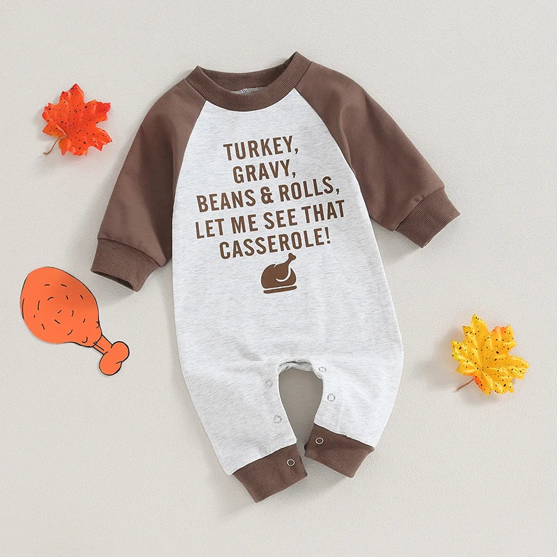 Thanksgiving ! Boy's Turkey Rompers