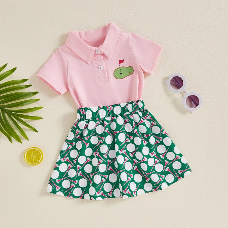 Girl's 2-Piece Golf Polos & Skirt Sets
