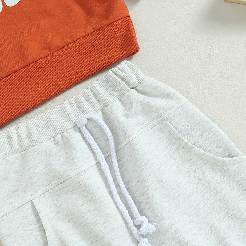 Boy's & Girl's 2-Piece Thanksgiving "Gobble Gobble" Sweatshirt & Pants Sets
