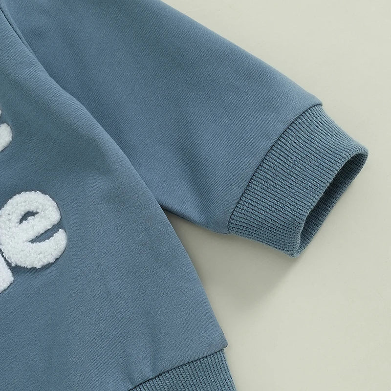 Boy’s 2-Piece Embroidered Sweatshirt & Pants Sets