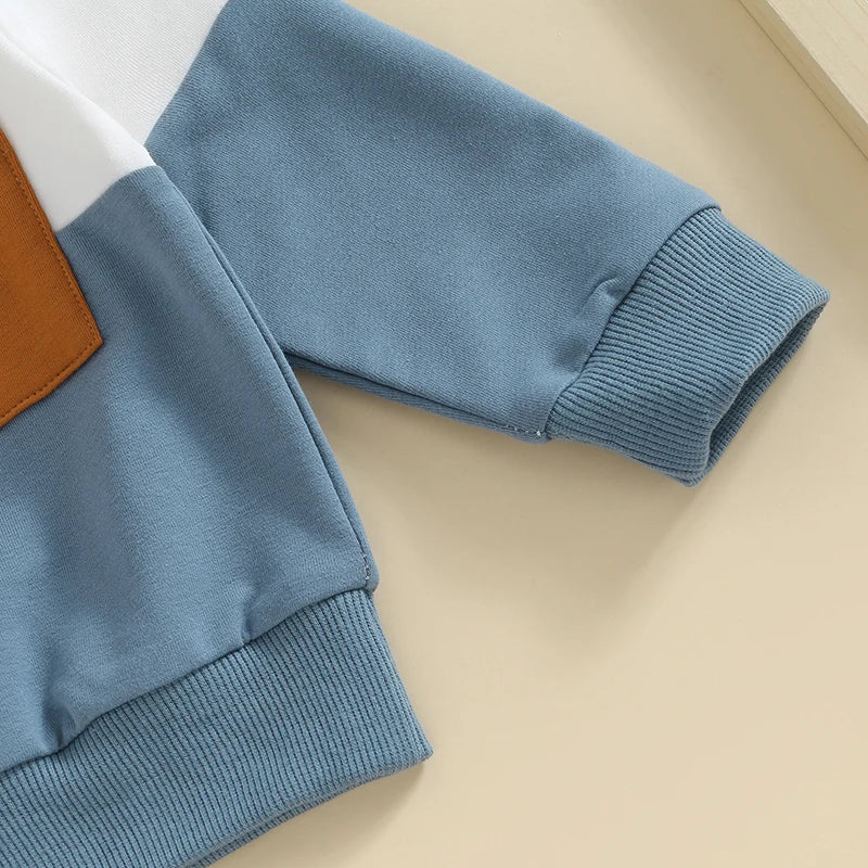 Boy's 2-Piece Colorblock Sweatshirt & Pants Sets