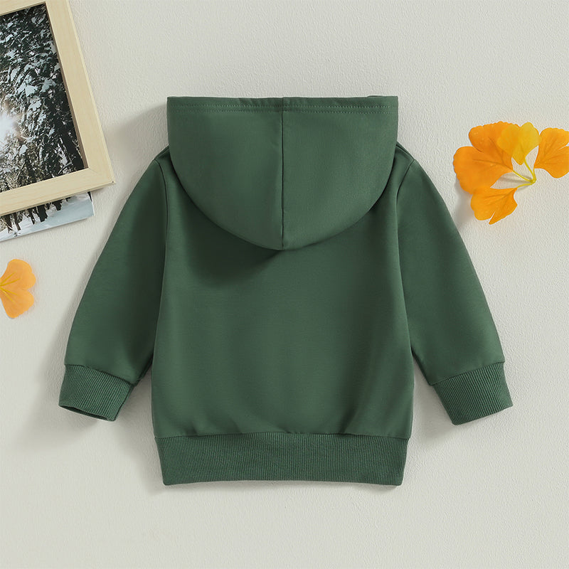 Boy's & Girl's Solid Hooded Zip Jackets