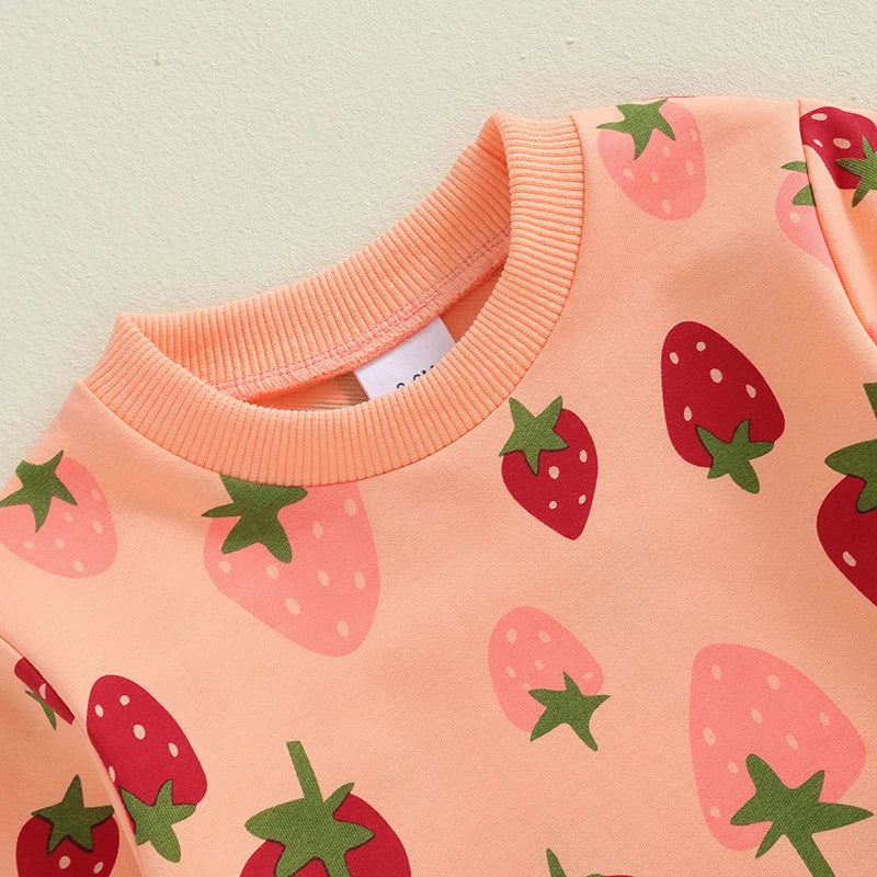 Girl’s Strawberry Shirt & Pants Sets