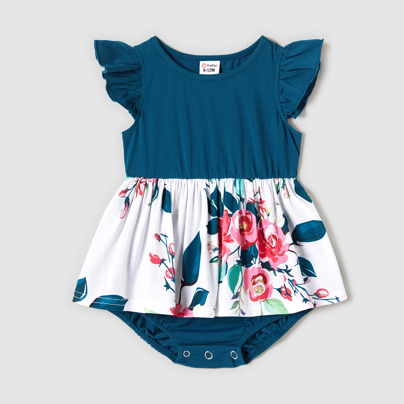 Family Matching! Flutter-Sleeve Floral Dresses, Rompers & T-shirts
