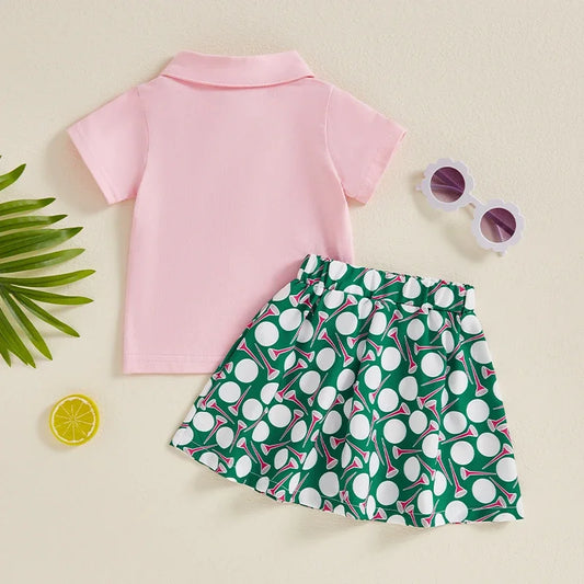 Girl's 2-Piece Golf Polos & Skirt Sets