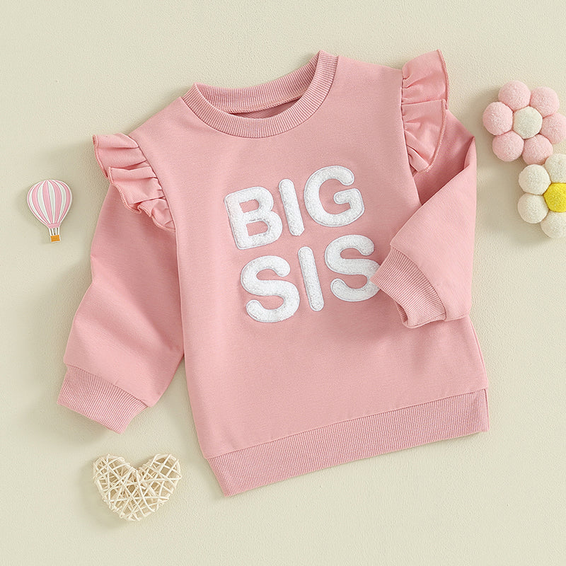 Family Matching! Girl's "Big Sis" & "Lil Sis" Sister Sweatshirts