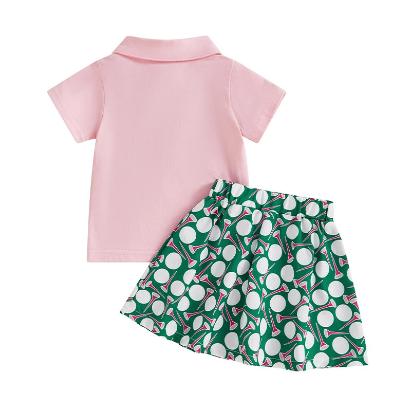 Girl's 2-Piece Golf Polos & Skirt Sets