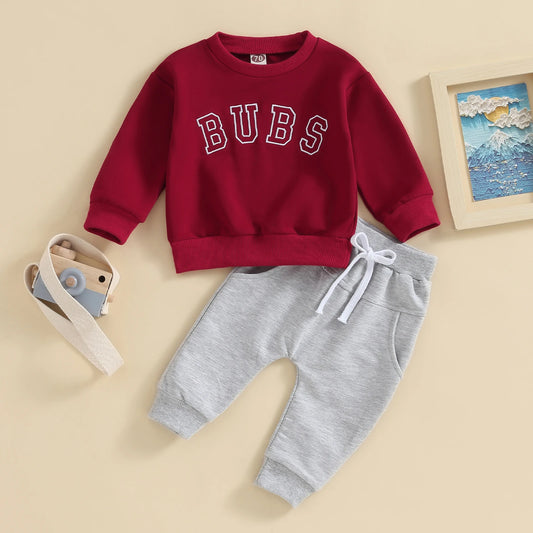 Family Matching! Boy's 2-Piece Brother "Bubs" Sweatshirt & Pants Sets