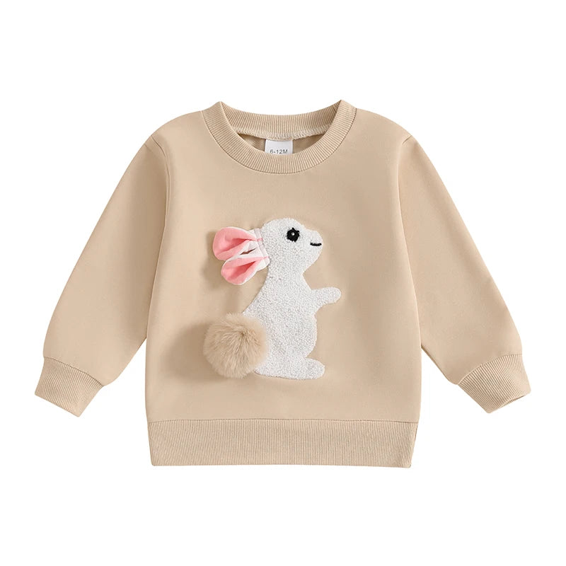 Girl's & Boy's Embroidered Easter Bunny Sweatshirts