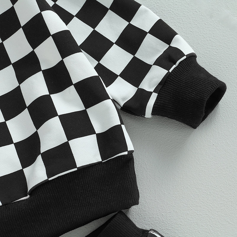 Boy's 2-Piece & Girl’s Plaid Sweatshirt & Pants Sets