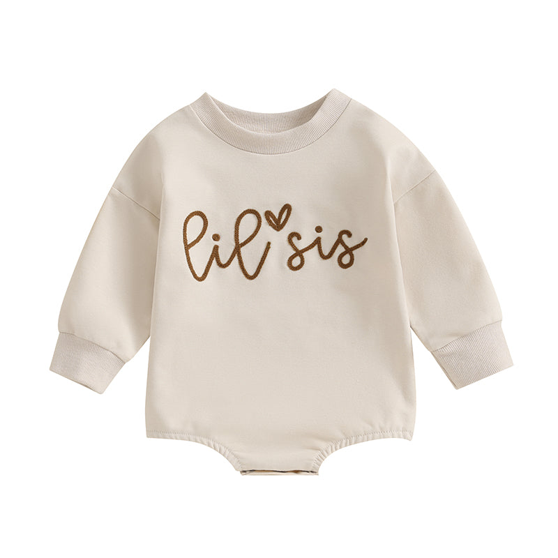 Family Matching! Girl's "Big Sis" Sweatshirt & "Little Sis" Sweatshirt Onesies for Sisters