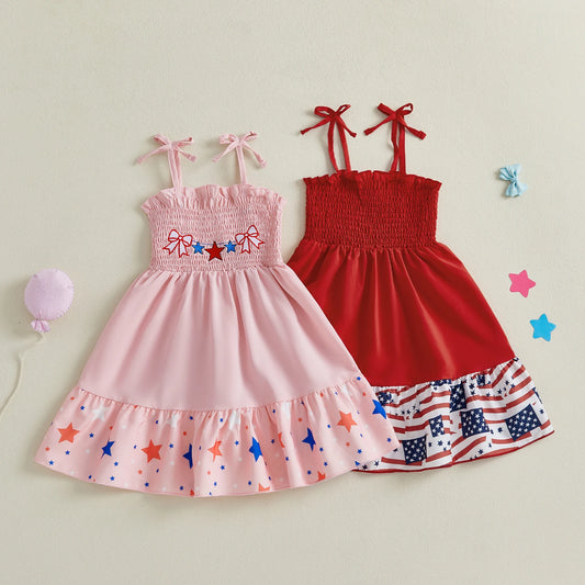 Girl's Sleeveless 4th of July Tank Dress