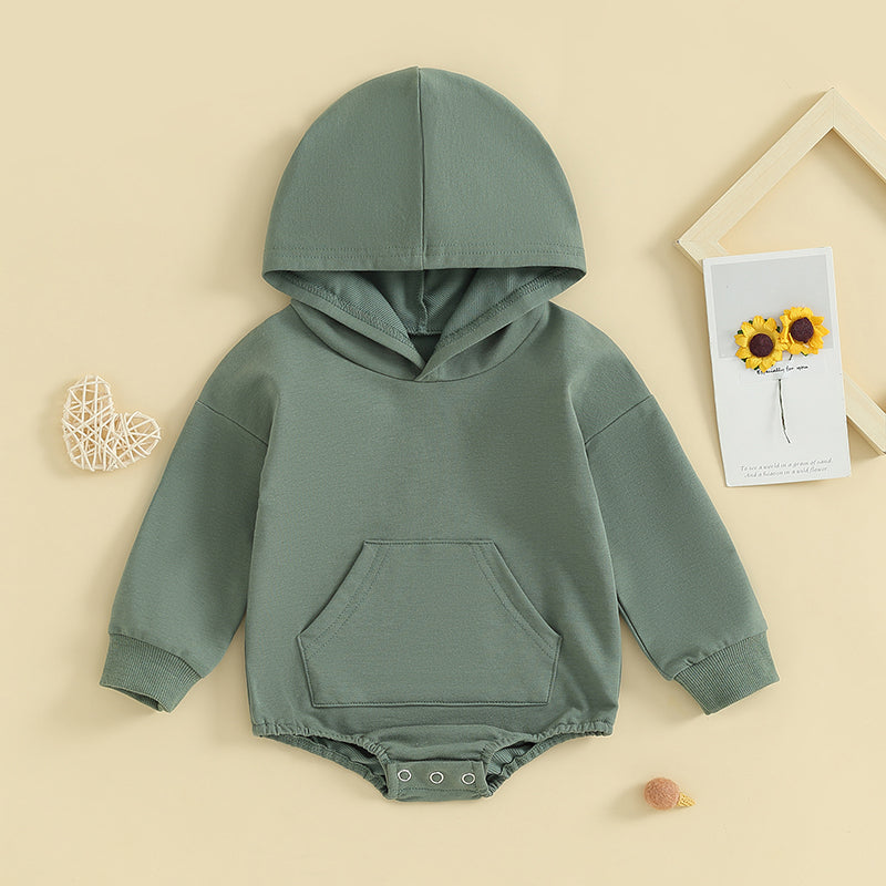 Boy's & Girl's Long Sleeve Hooded Sweatshirt Rompers